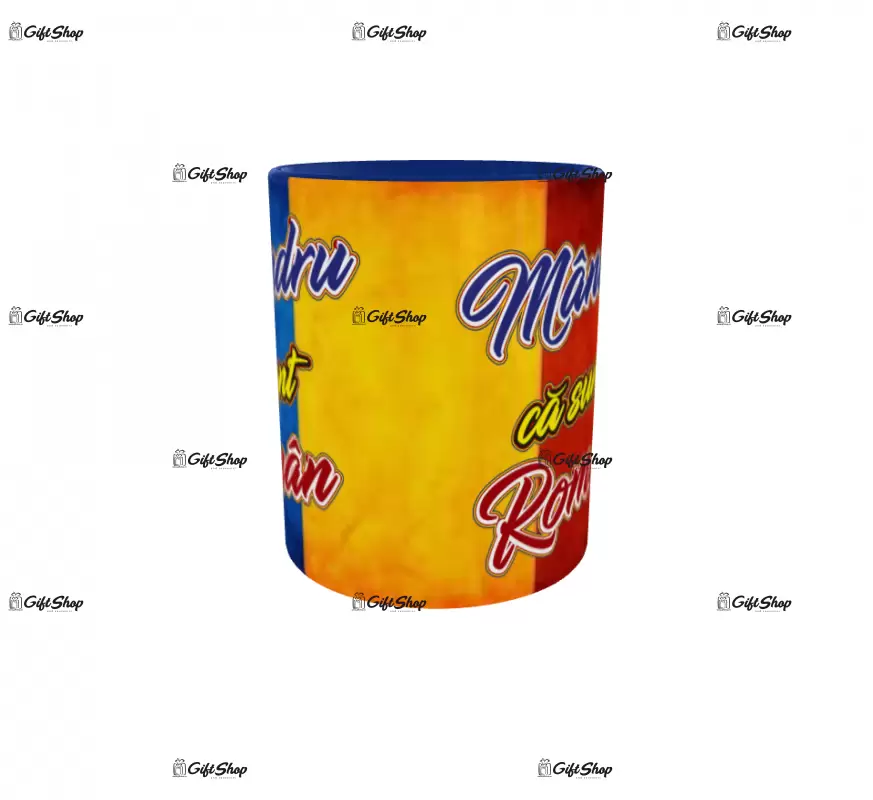 Mandru ca sunt roman, cana ceramica, 330ml, cgs1330
