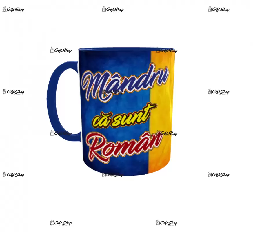 Mandru ca sunt roman, cana ceramica, 330ml, cgs1330