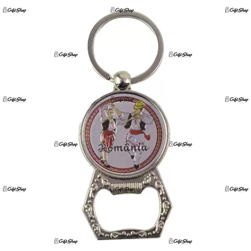 Breloc cu desfacator de sticla realizat din metal – design romania b