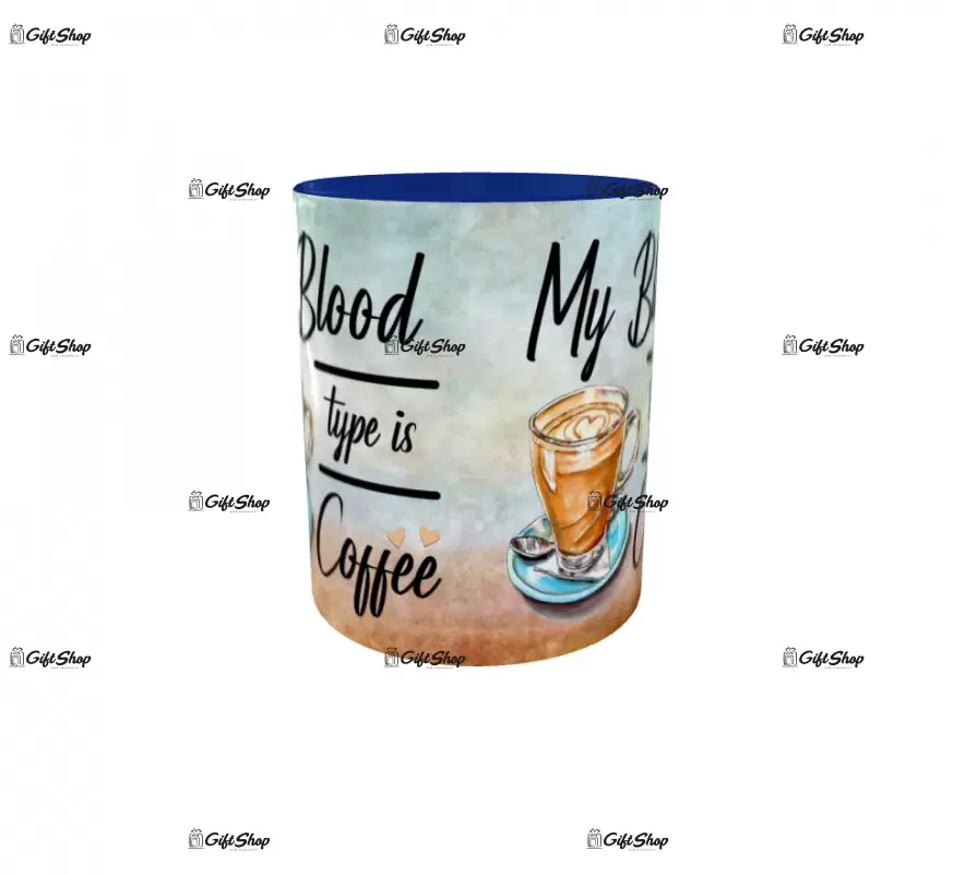 My blood type is coffe, cana ceramica, 330ml, cgs1389