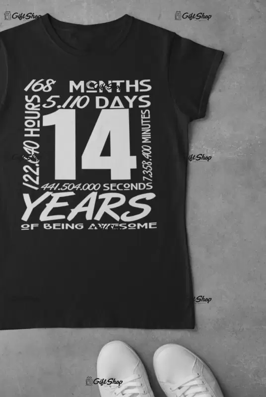 14 years, tricou cu mesaj