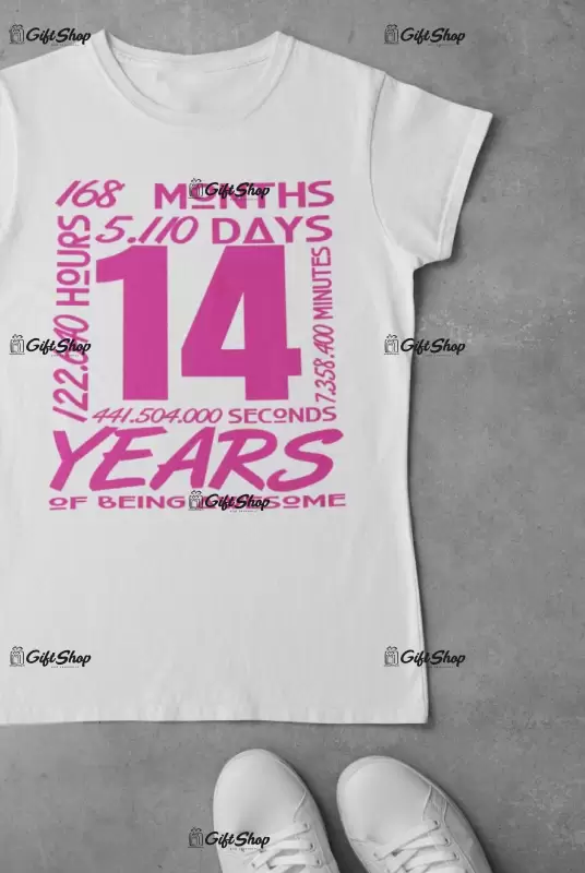 14 years, tricou cu mesaj