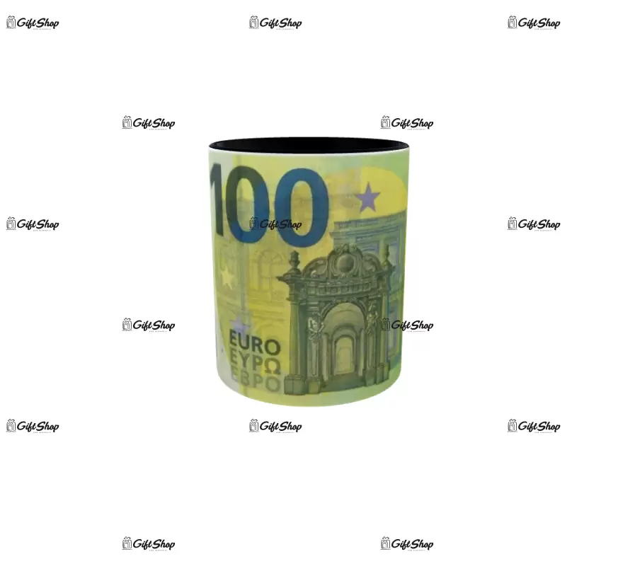 100 euro, model 2, cana din ceramica, 330ml