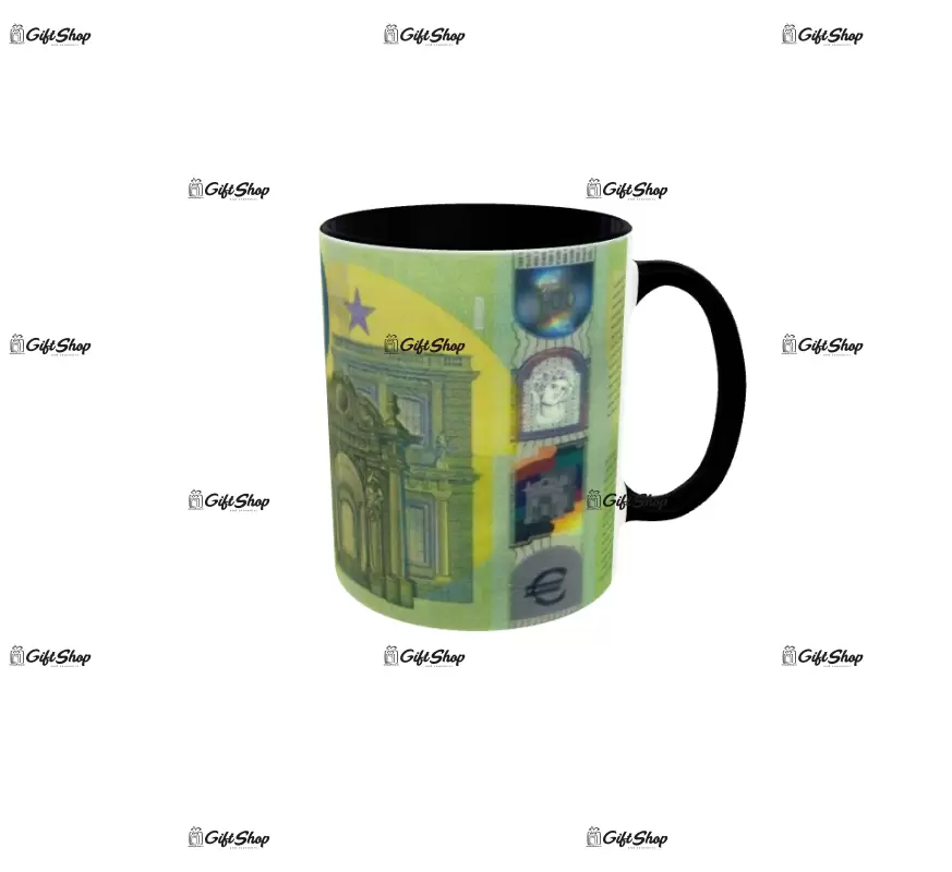 100 euro, model 2, cana din ceramica, 330ml