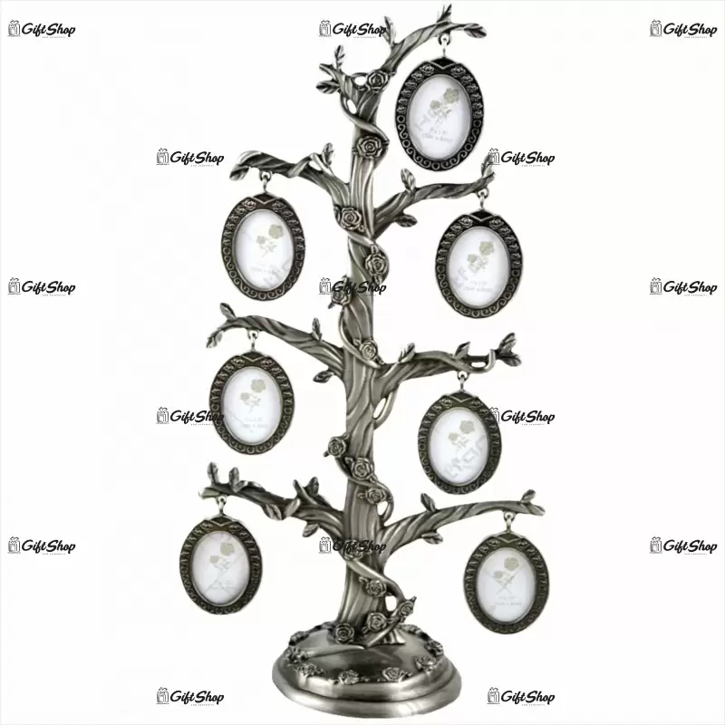 Rama foto metal , model trandafir, 5 poze