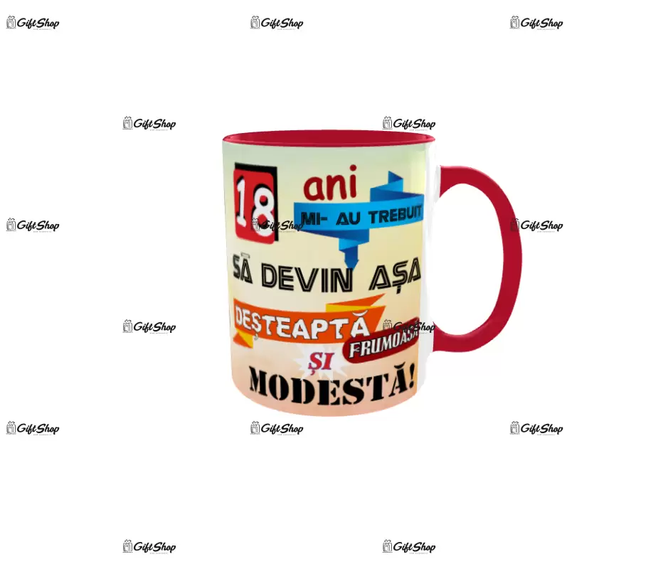 18 ani mi-au trebuit sa devin asa desteapta, cana ceramica, 330ml