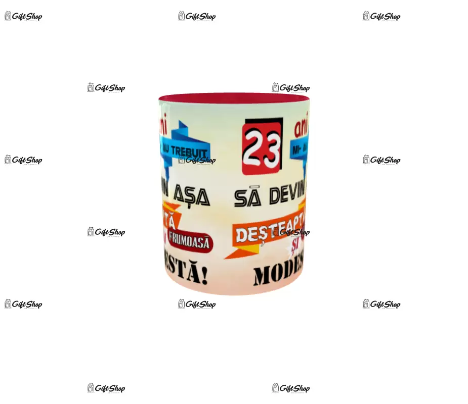 23 ani mi-au trebuit sa devin asa desteapta, cana ceramica, 330ml
