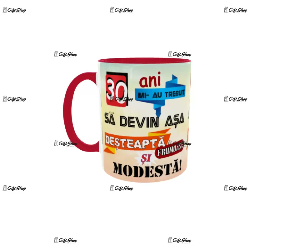 30 ani mi-au trebuit sa devin asa desteapta, cana ceramica, 330ml