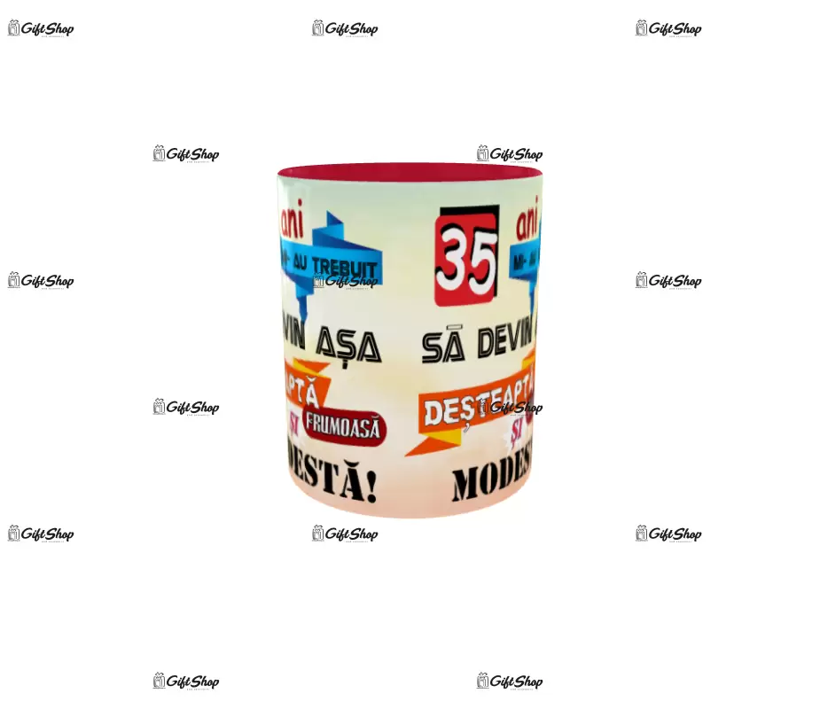 35 ani mi-au trebuit sa devin asa desteapta, cana ceramica, 330ml