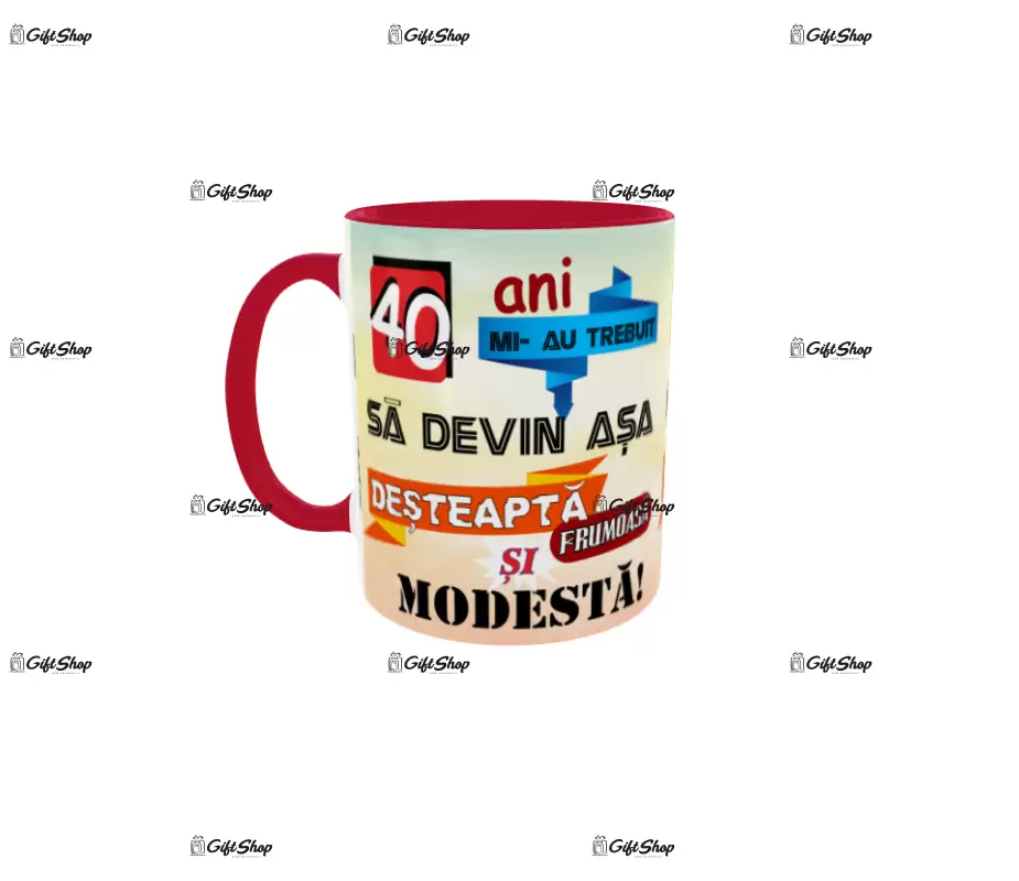 40 ani mi-au trebuit sa devin asa desteapta, cana ceramica, 330ml