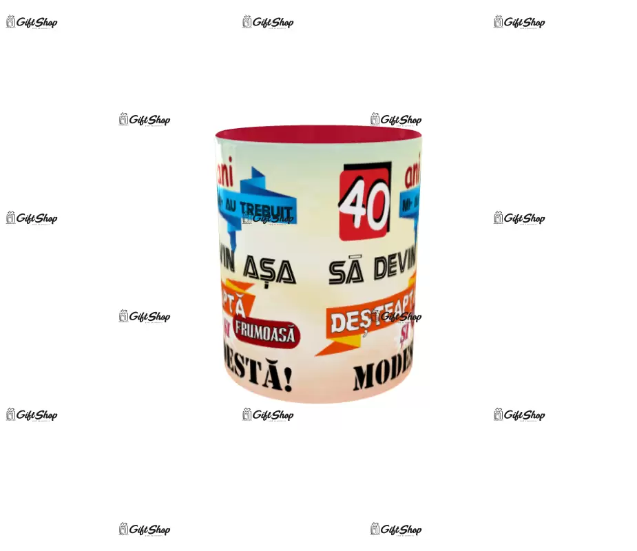 40 ani mi-au trebuit sa devin asa desteapta, cana ceramica, 330ml