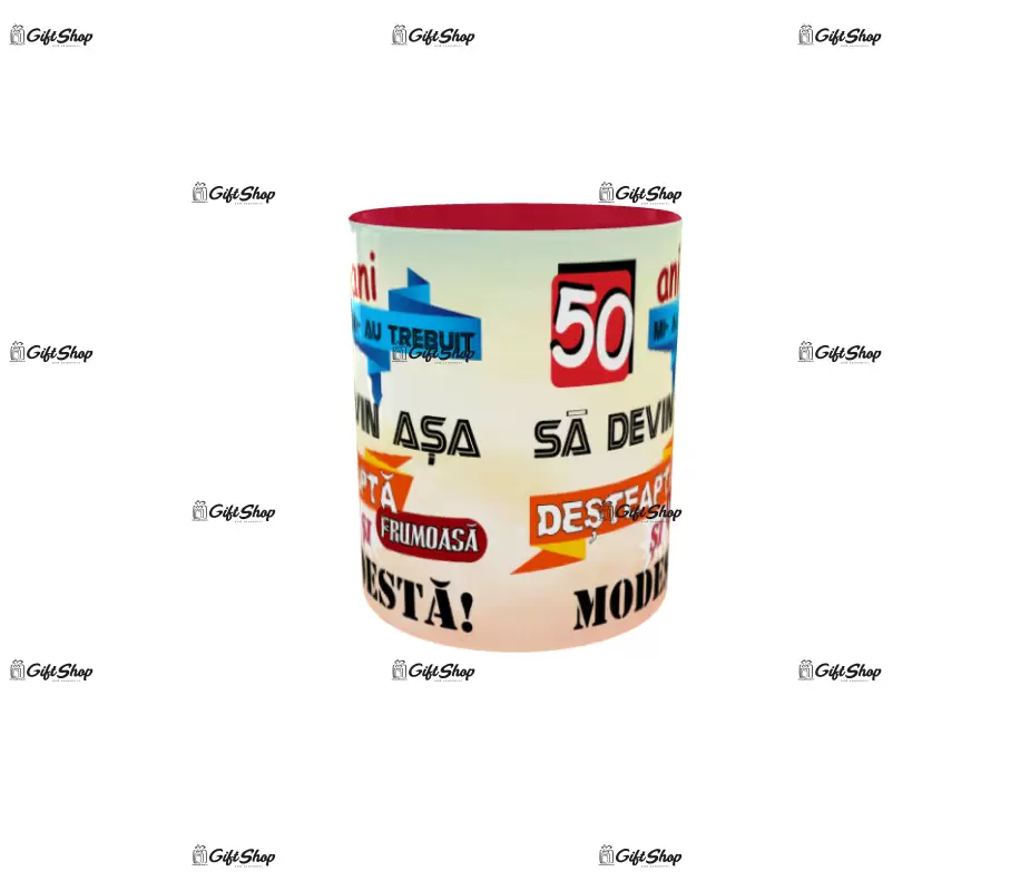 50 ani mi-au trebuit sa devin asa desteapta, cana ceramica, 330ml