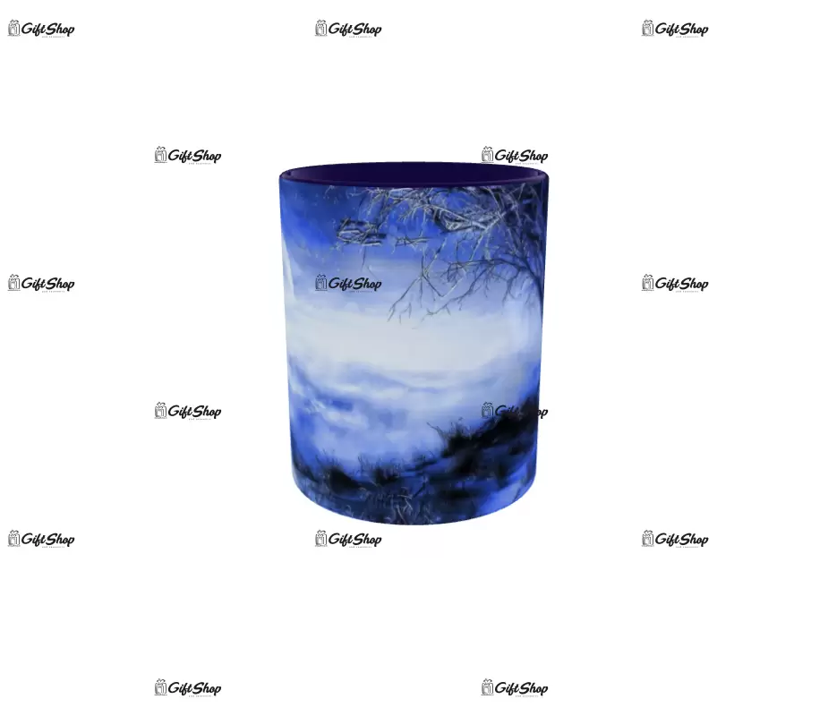 Blue moon, cana ceramica, 330ml