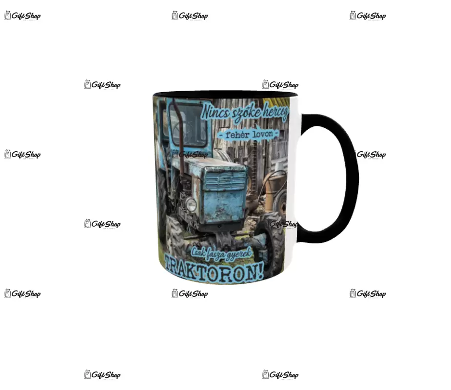 Csak fasza gyerek traktoron, cana din ceramica, 330ml