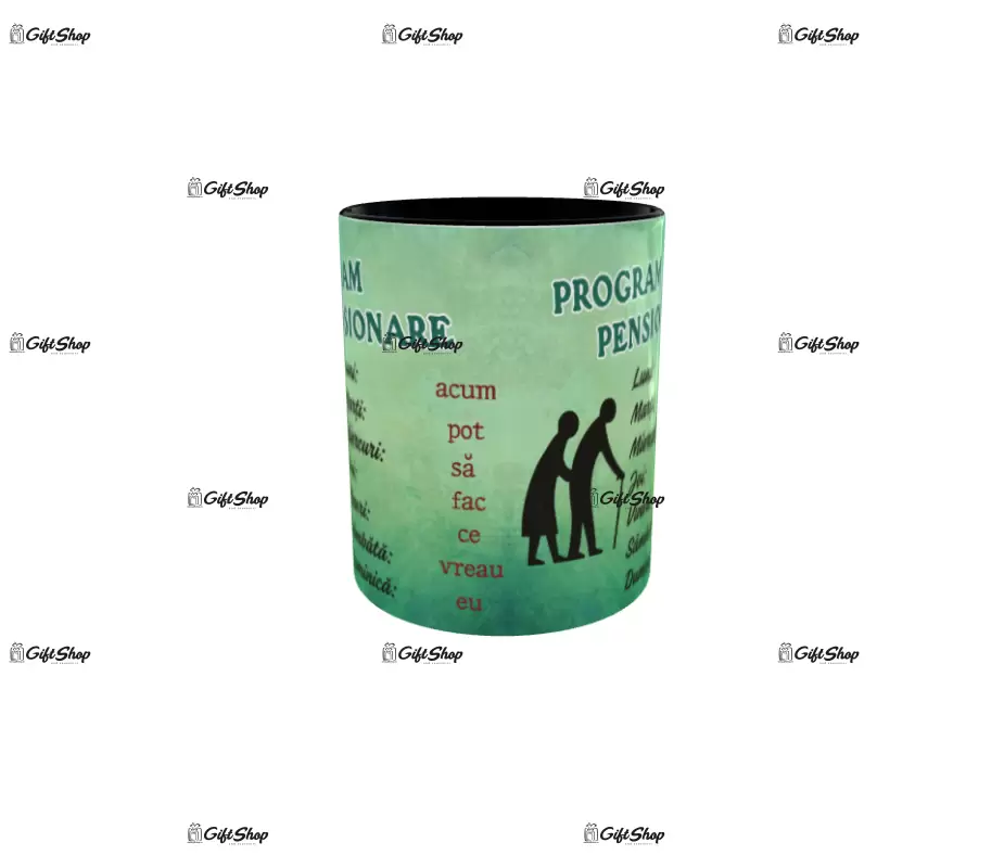 Program pensionare, cana din ceramica, 330ml