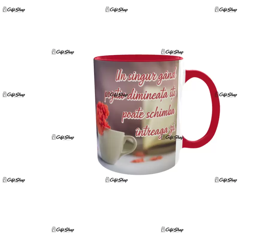 Un singur gand pozitiv dimineata..., cana din ceramica, 330ml