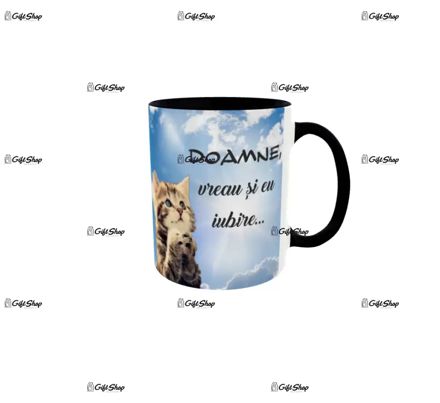 Doamne vreau si eu iubire..., cana din ceramica, 330ml