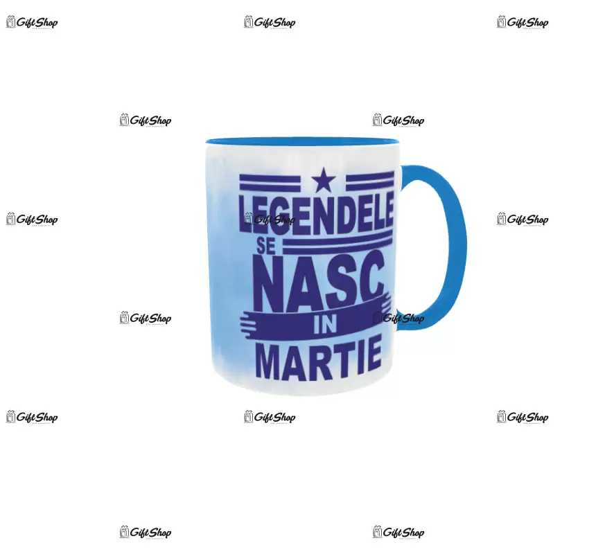 Legendele se nasc in martie, cana din ceramica, 330ml