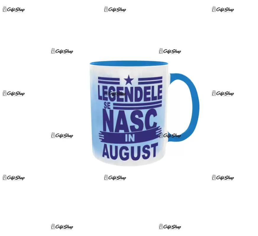 Legendele se nasc in august, cana din ceramica, 330ml
