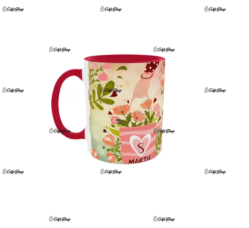 8 martie, cana din ceramica, 330ml, model 4