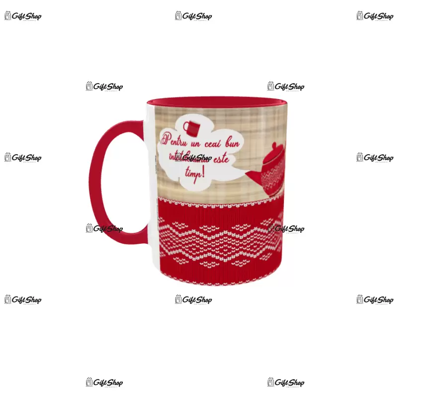 Pentru un ceai bun intodeauna este timp, cana ceramica, 330ml