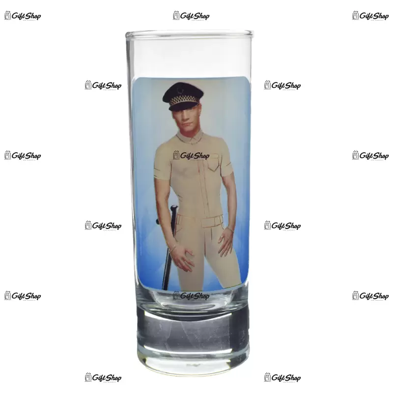 Pahar cu imagine de barbat termic in cutie decorativa a