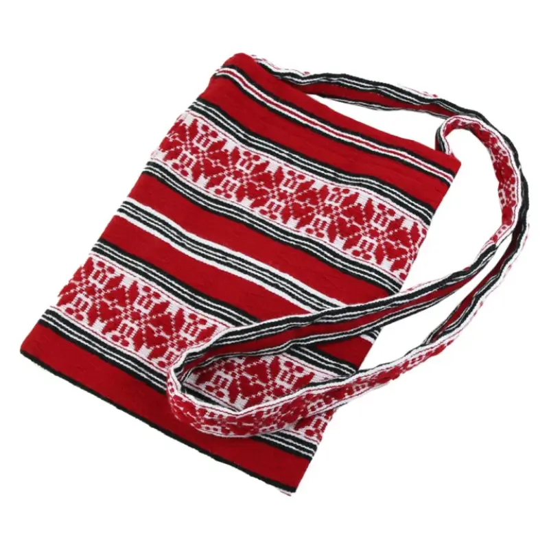 Traista cu baier, artizanat 22×30 cm, rosu