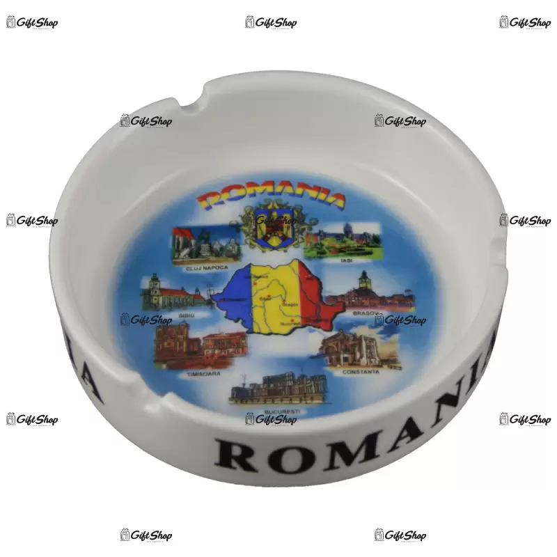 Scrumiera din ceramica, suvenir romania, model  b