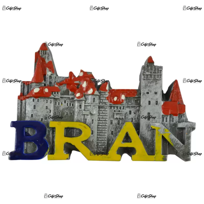 Magnet pentru frigider realizat din rasina  design castelul bran