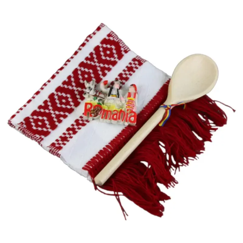 Prosop, magnet si ligura din lemn, set cadou suvenir