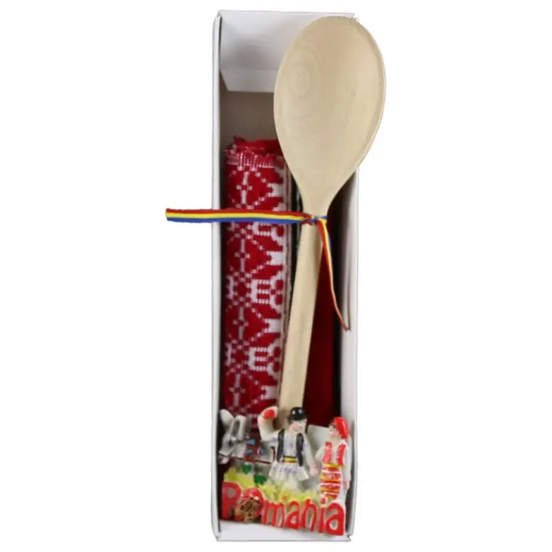 Prosop, magnet si ligura din lemn, set cadou suvenir