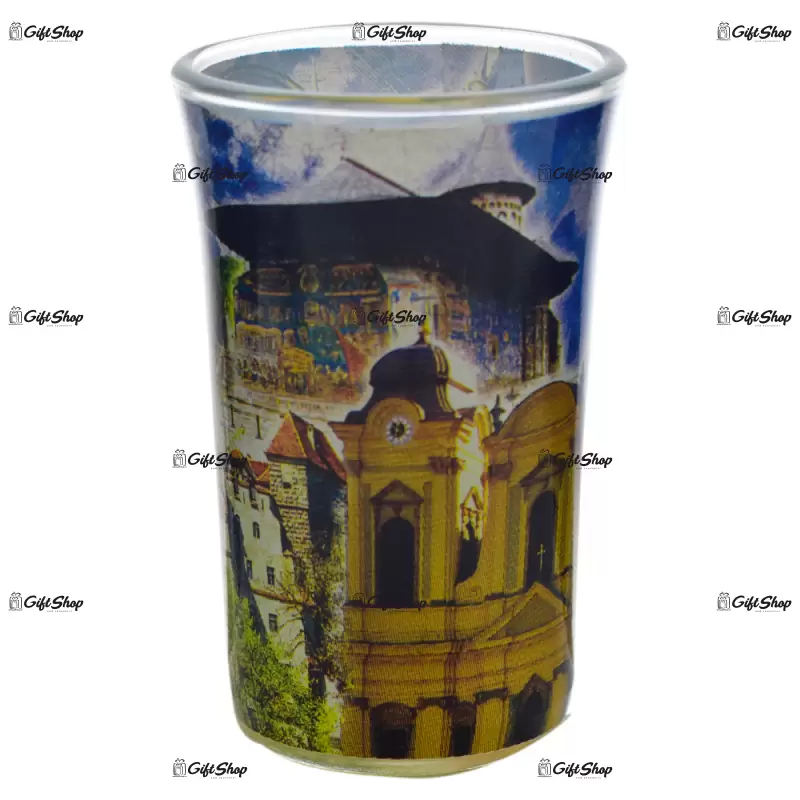 Pahar tip shot realizat din sticla – design romania