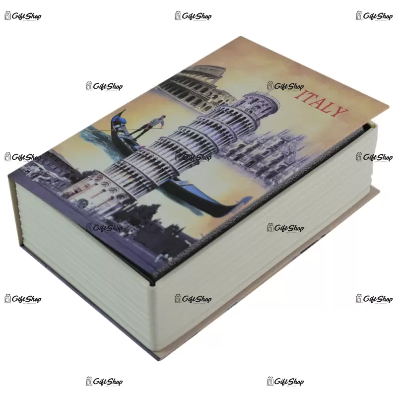 Cutie bijuteri seif cu cheie tip carte c