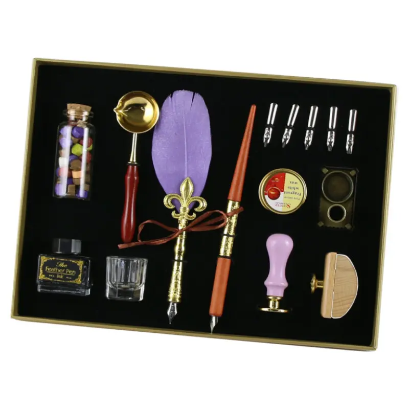 Set cadou, pana de scris calligraphy 15 piese