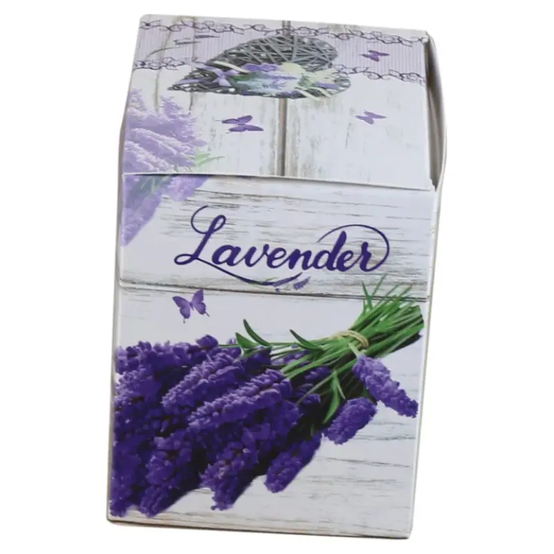 Cutie cadou cana, model lavanda, 11x9x11 cm