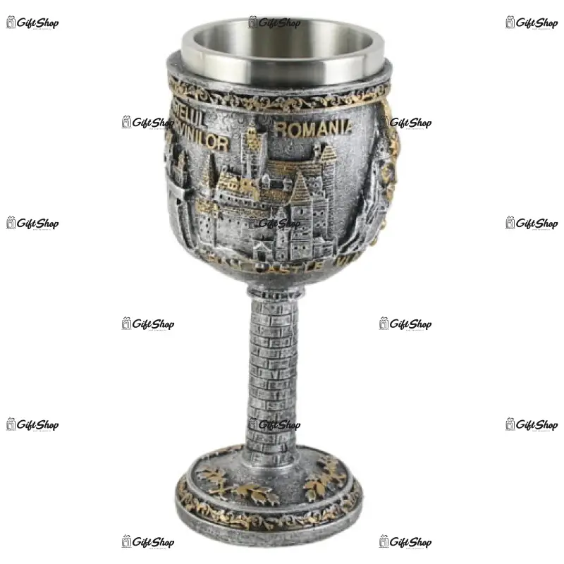 Parlamentul ,ateneul, vlad tepes romania, pocal din metal si rasina