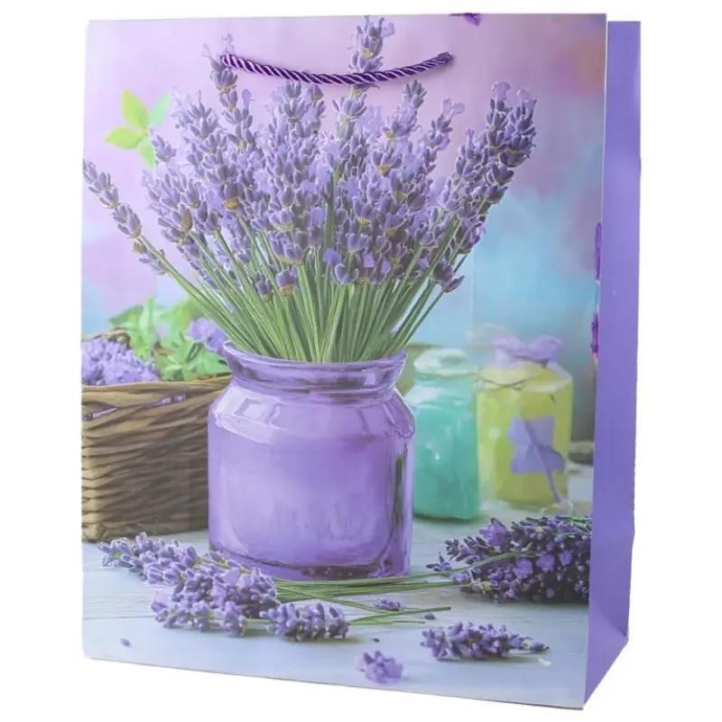 Plasa cadou lavanda 26×32 cm, model 3313