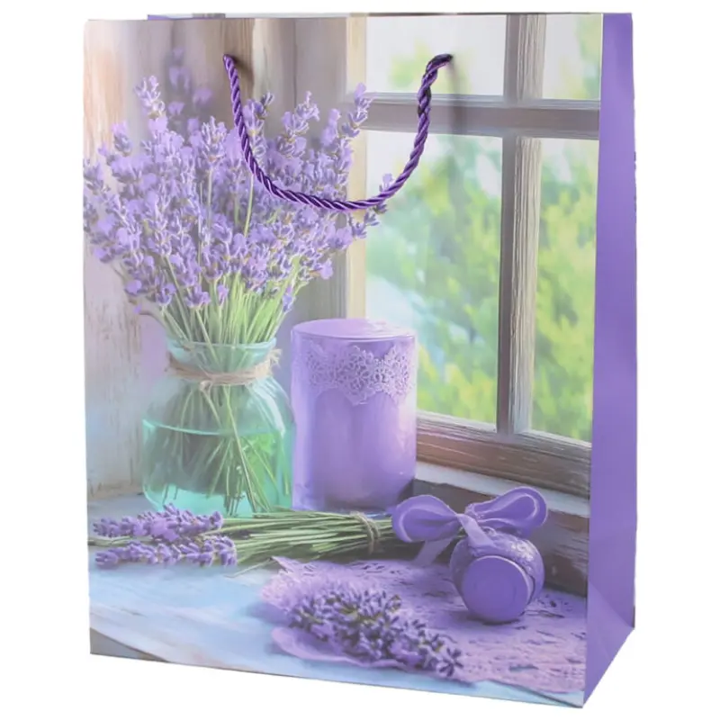 Plasa cadou lavanda 26×32 cm, model 3313