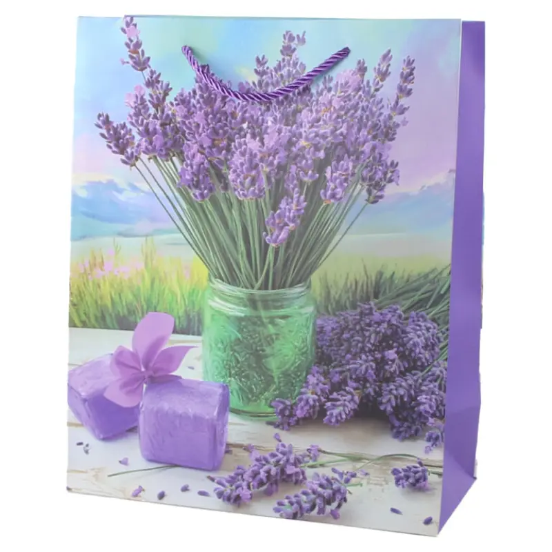 Plasa cadou lavanda 26×32 cm, model 3313