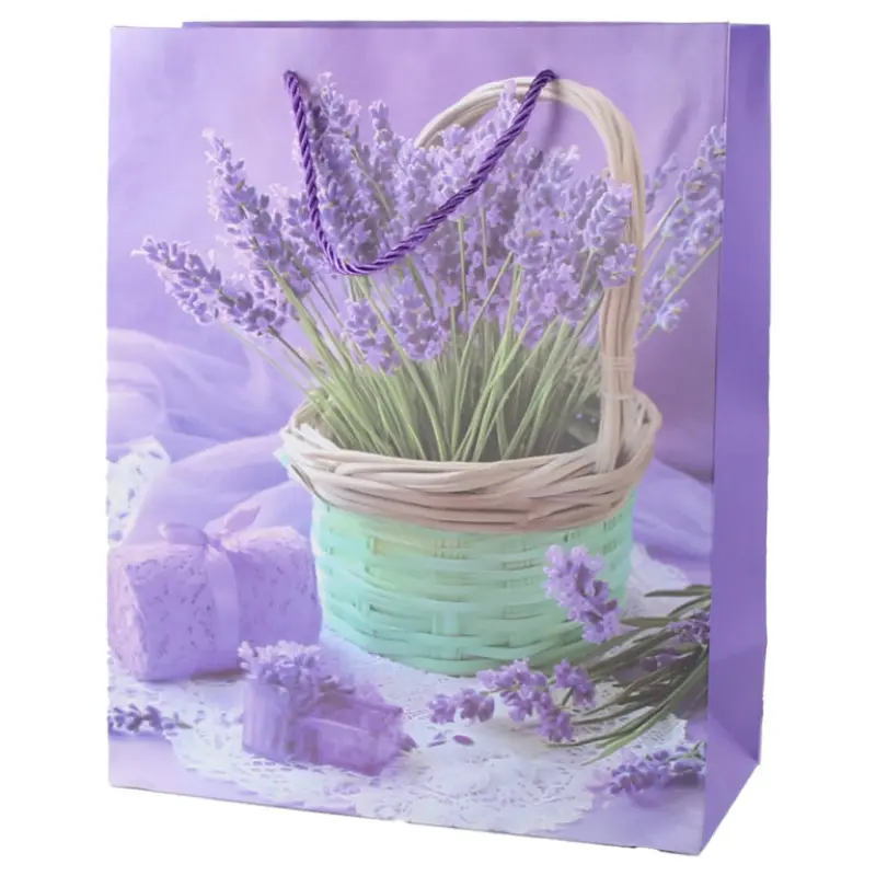 Plasa cadou lavanda 26×32 cm, model 3313