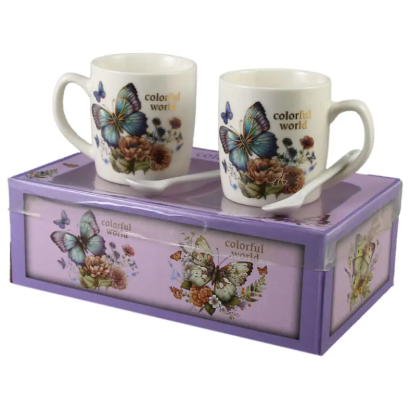 Set 2 cani cu lingurinta, model butterfly