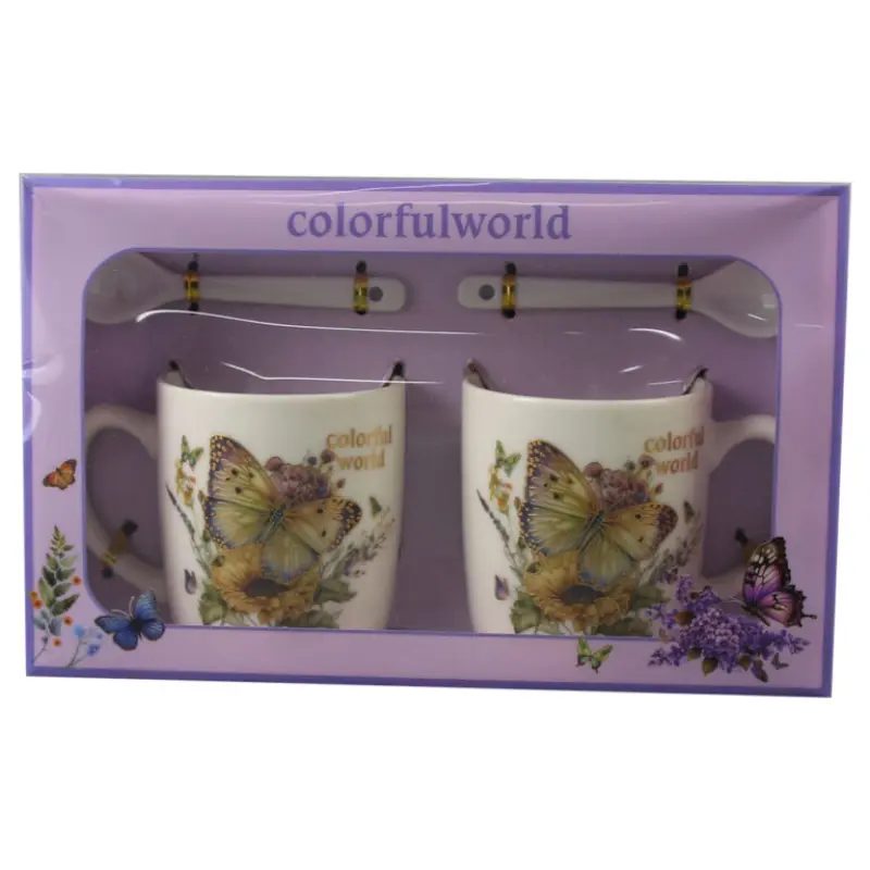 Set 2 cani cu lingurinta, model butterfly