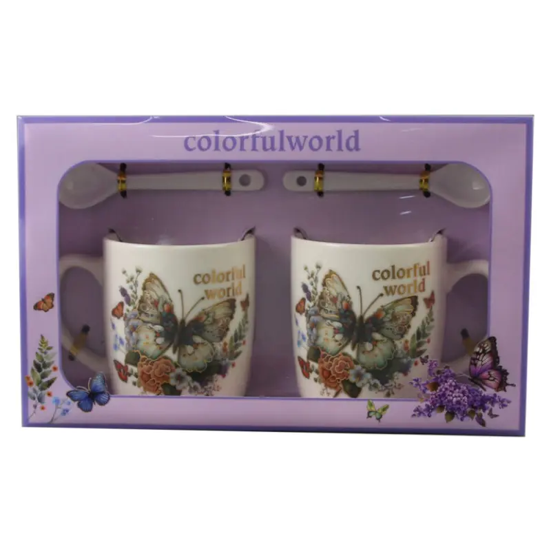 Set 2 cani cu lingurinta, model butterfly