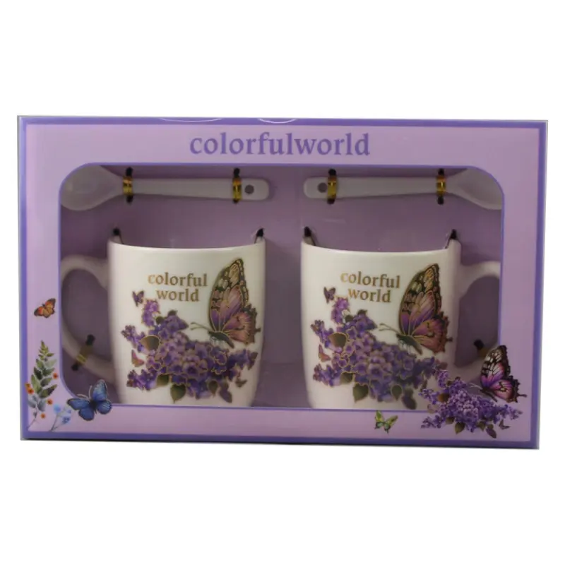 Set 2 cani cu lingurinta, model butterfly