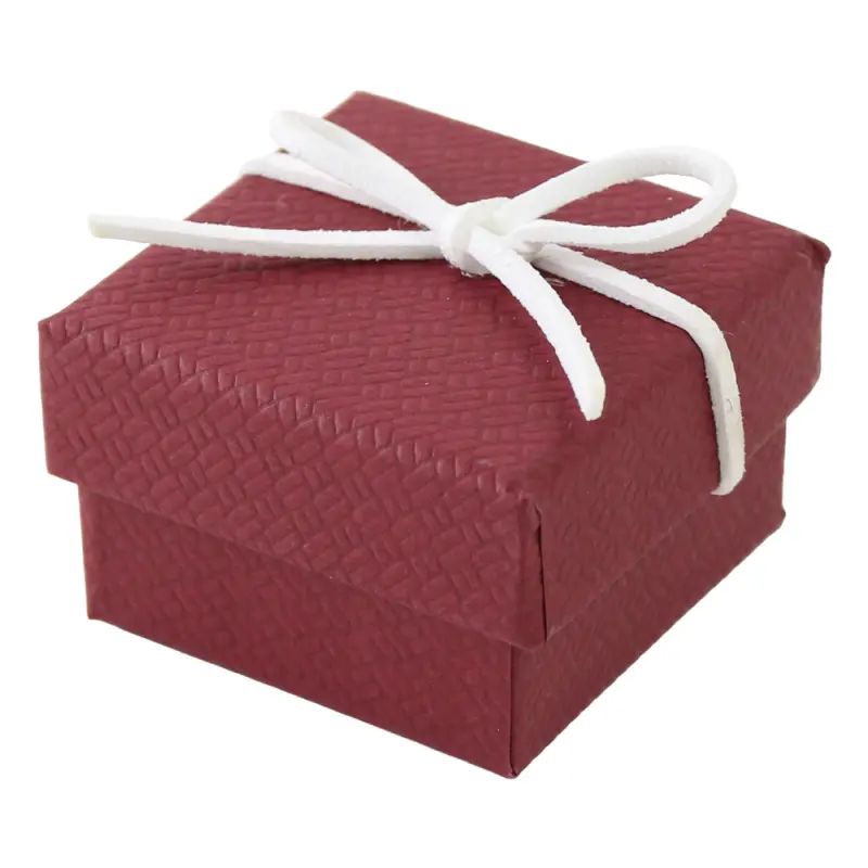 Cutie bijuterii cu fundita, dimensiune 5x5 cm din carton
