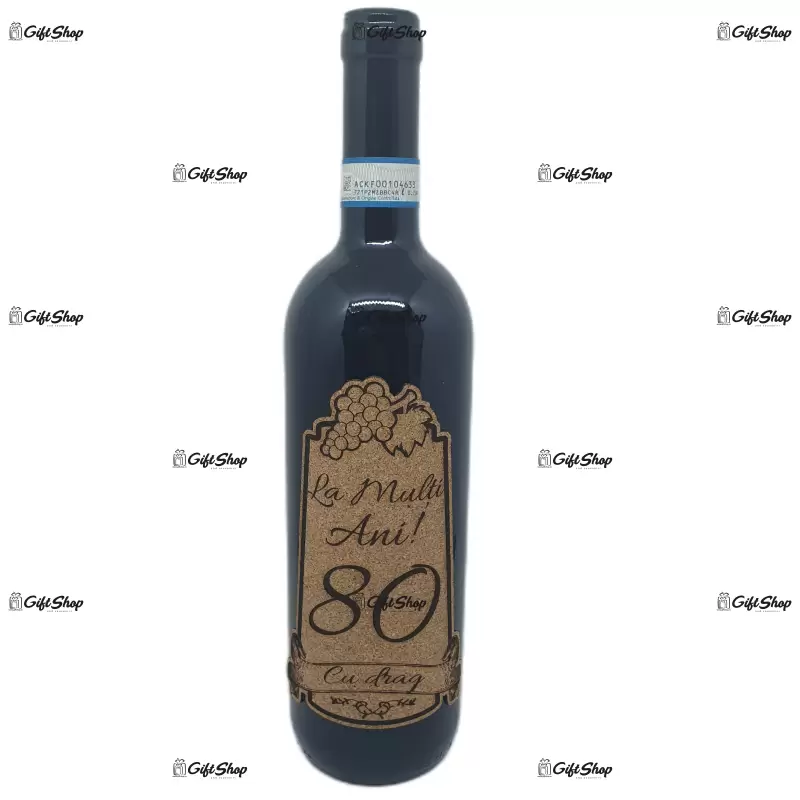 La multi ani 80 editie limitata, vin rosu cabernet sauvignon, demisec, 750ml, 13.5% alcool