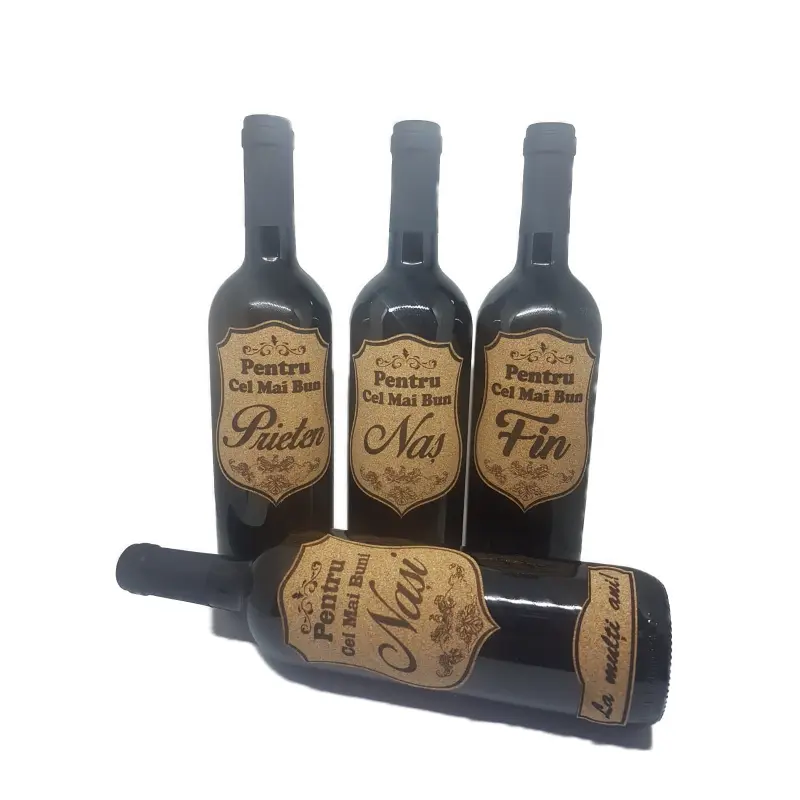 .eticheta din pluta model palos personalizata cu mesaj, vin rosu cabernet sauvignon, demisec, 750ml, 13.5% alcool