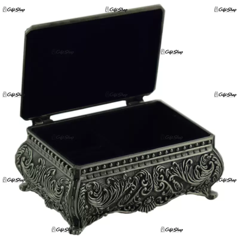 Cutie metalica pentru bijuterii – design antic