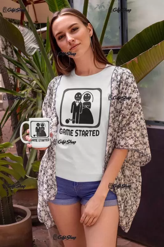Game started, tricou cu mesaj f