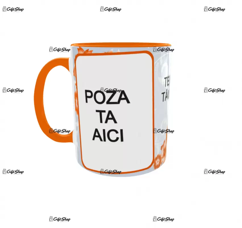 Cana, personalizata cu  2 poze si 1 text, 330ml, model 3101